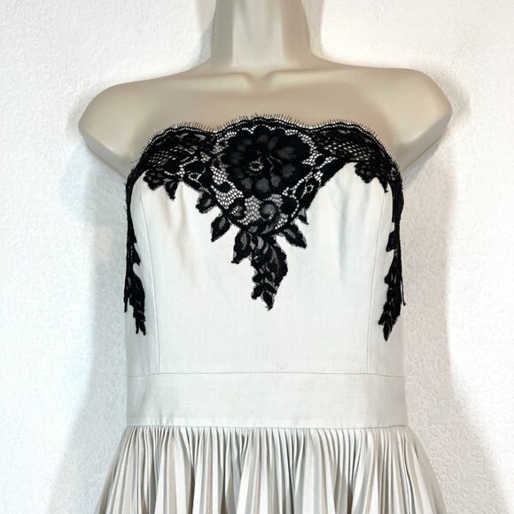 Robert Rodriguez Dress Lace Strapless Cocktail Party Small - Picture 7 of 14